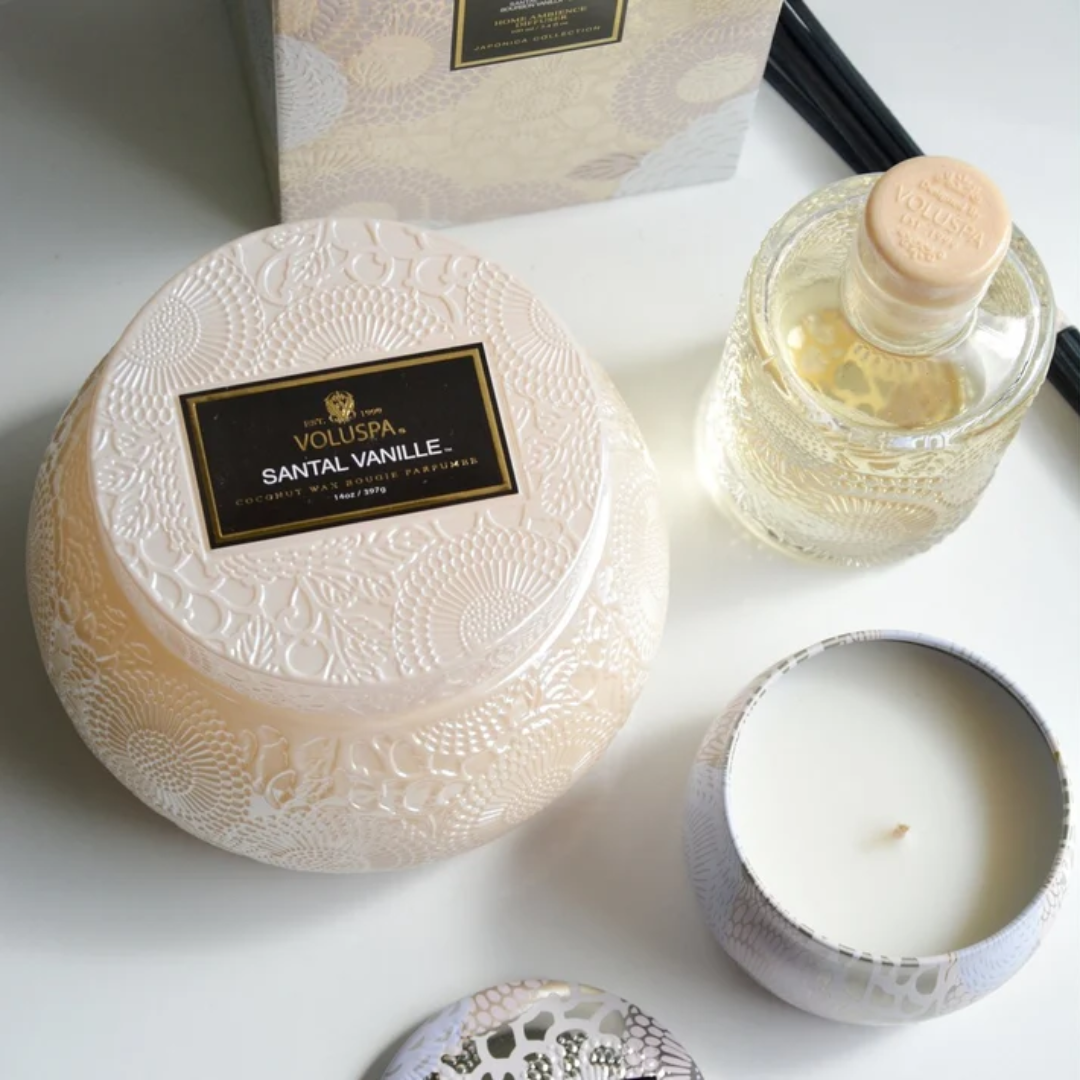Candle - VOLUSPA - VOLUSPA Santal Vanille Decorative Candle 113g - The Gift Company