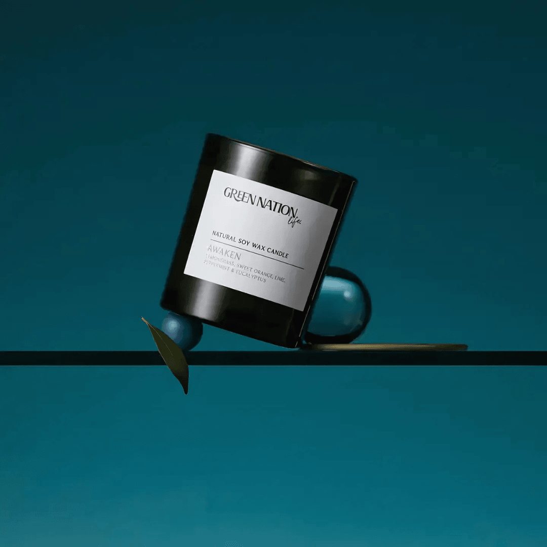 Candles - Green Nation Life - Green Nation Life Luxurious Scented Soy Wax Candle 300g - AWAKEN - The Gift Company