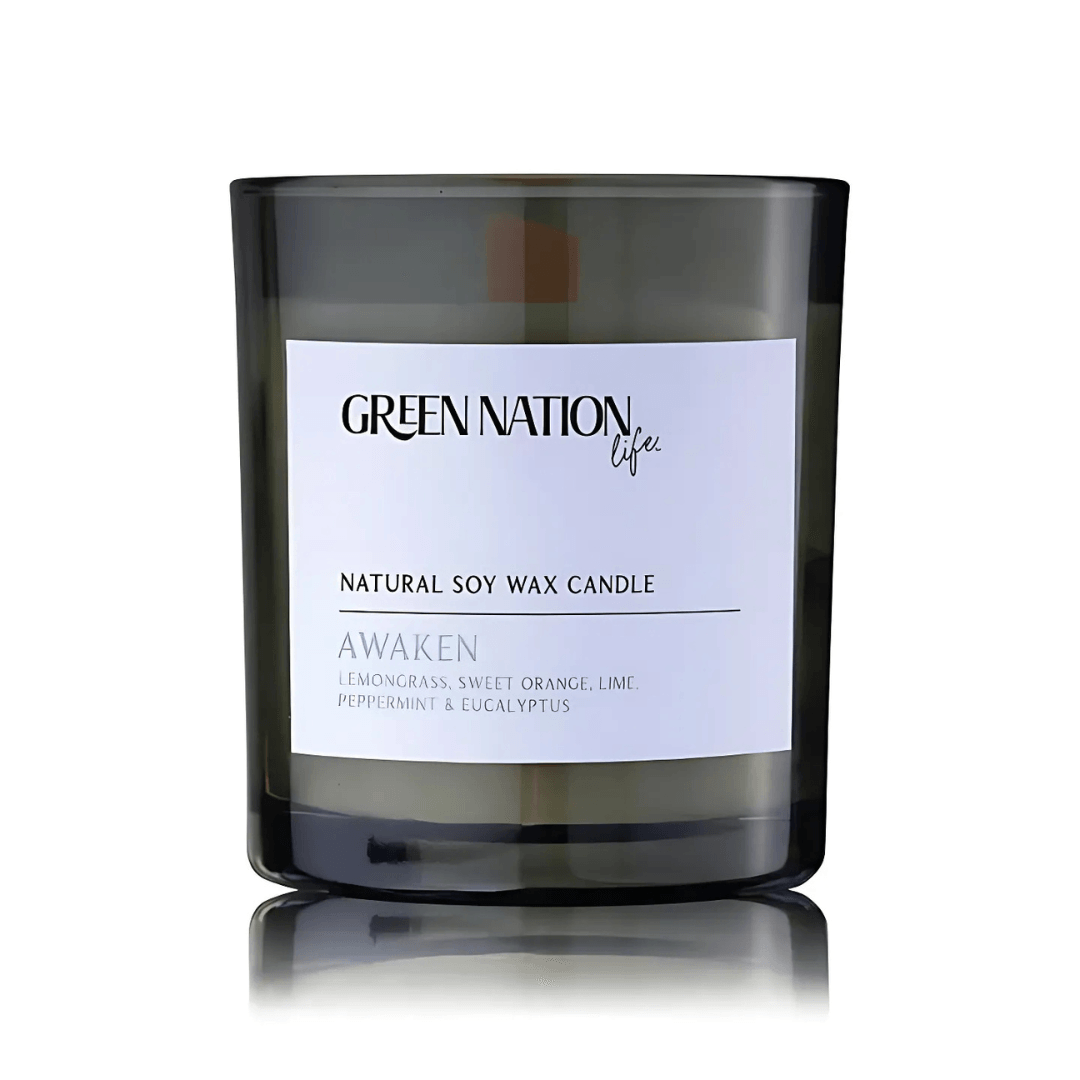 Candles - Green Nation Life - Green Nation Life Luxurious Scented Soy Wax Candle 300g - AWAKEN - The Gift Company
