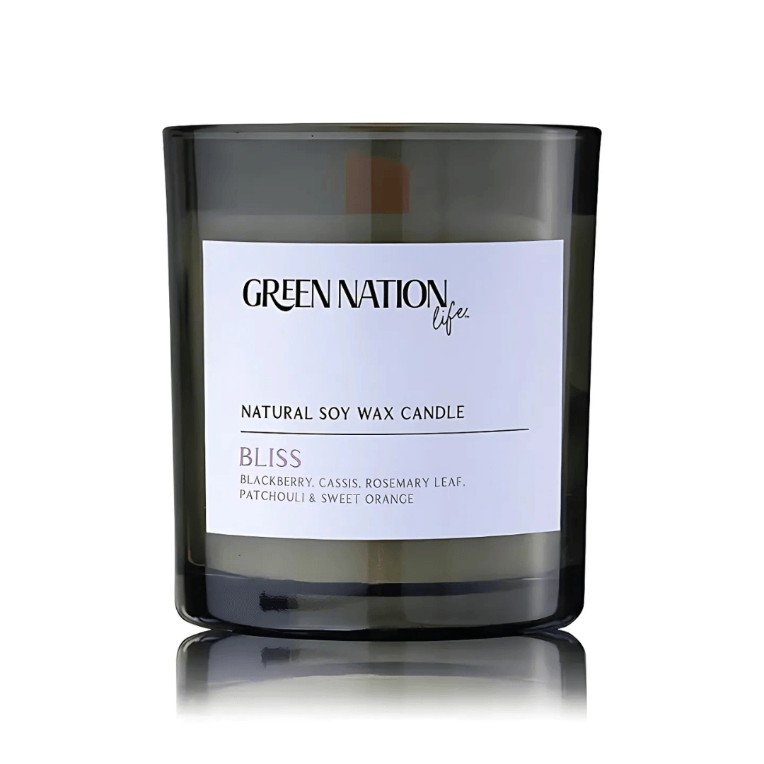 Candles - Green Nation Life - Green Nation Life Luxurious Scented Soy Wax Candle 300g - BLISS - The Gift Company