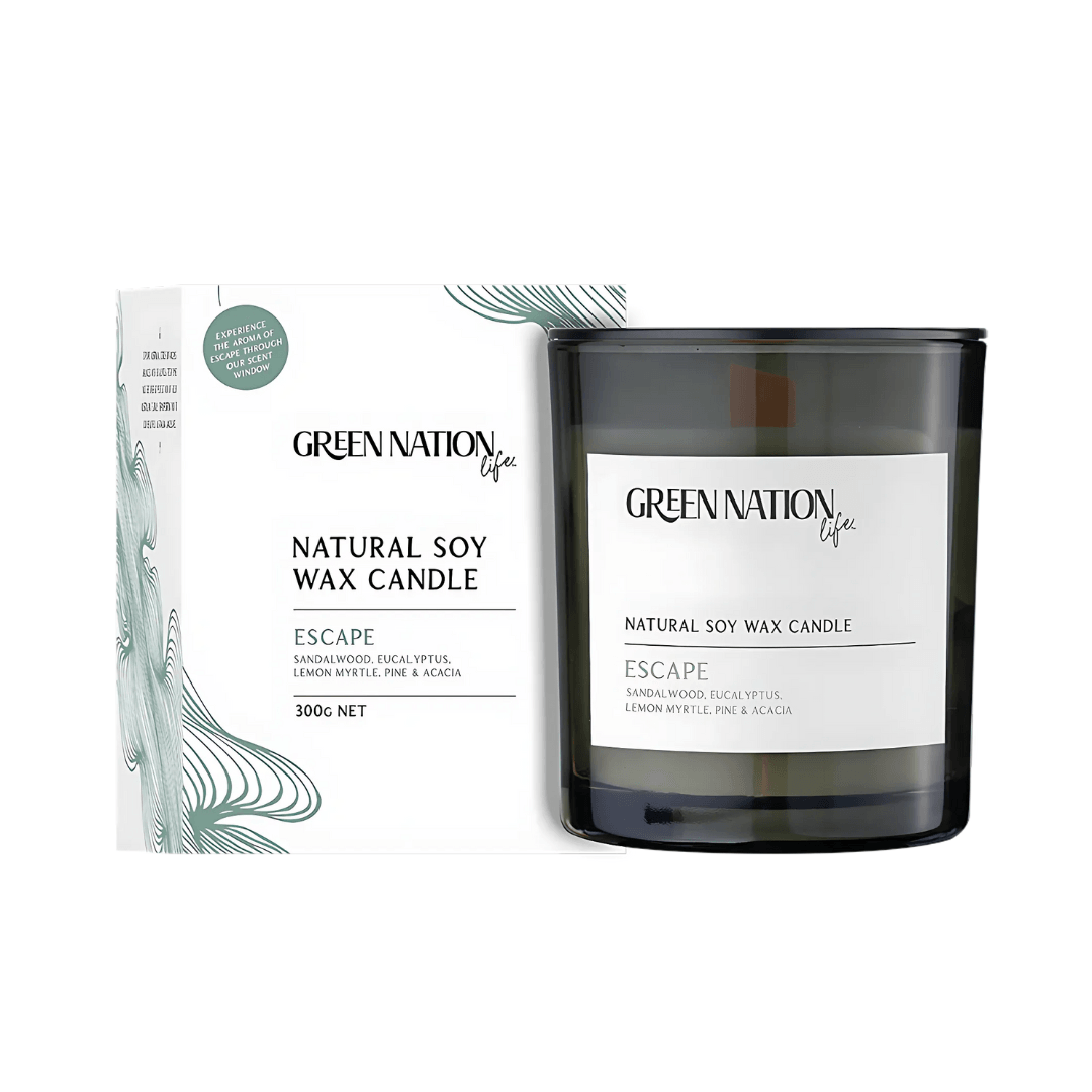 Candles - Green Nation Life - Green Nation Life Luxurious Scented Soy Wax Candle Escape (Australia) 300g - The Gift Company