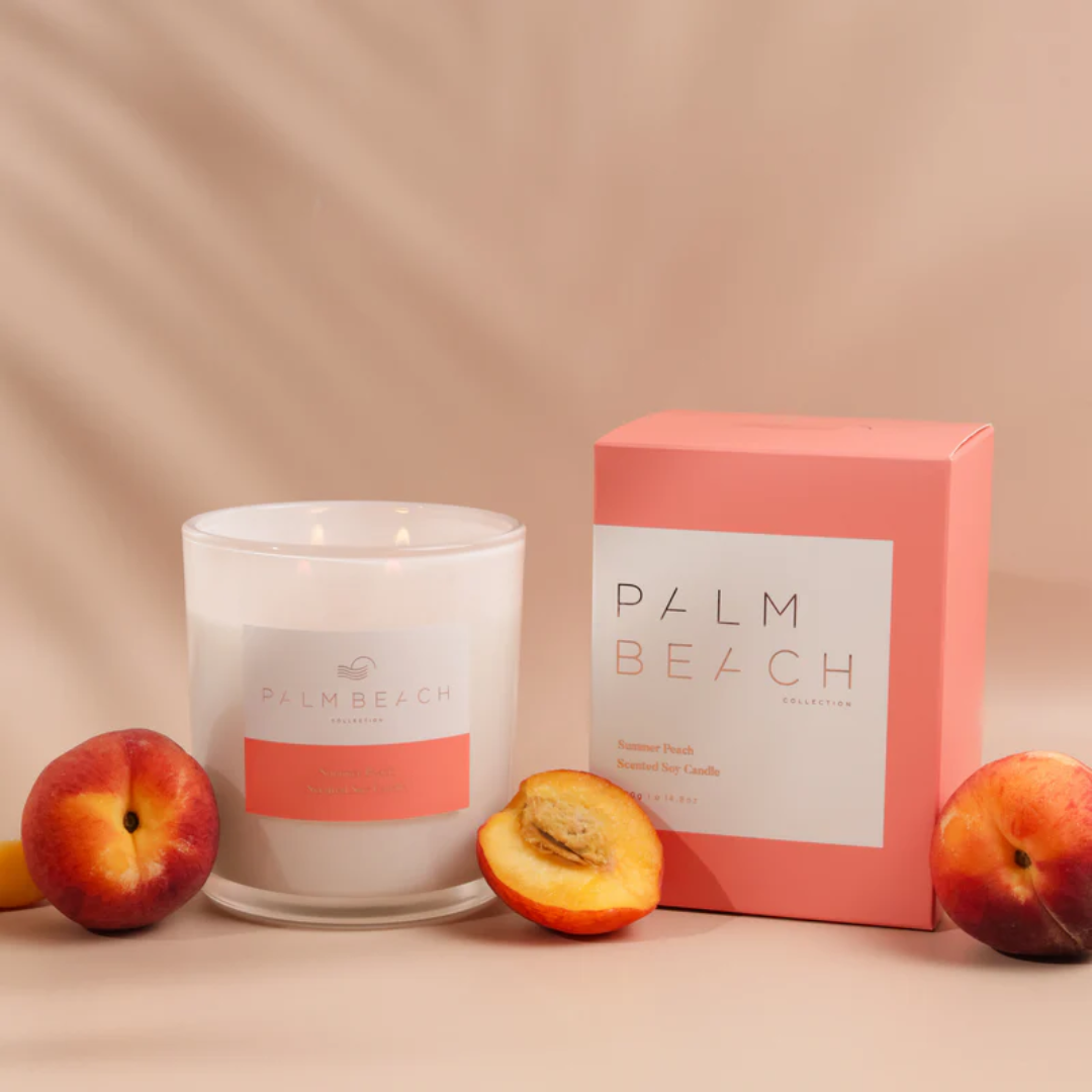 Candles - Palm Beach - Palm Beach Summer Peach Standard Candle 420g - The Gift Company