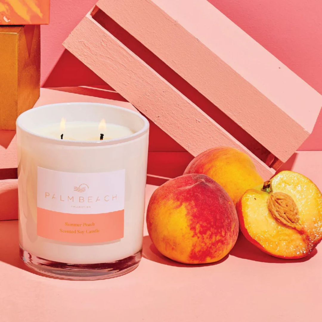 Candles - Palm Beach - Palm Beach Summer Peach Standard Candle 420g - The Gift Company