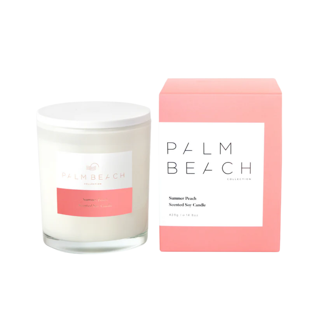 Candles - Palm Beach - Palm Beach Summer Peach Standard Candle 420g - The Gift Company