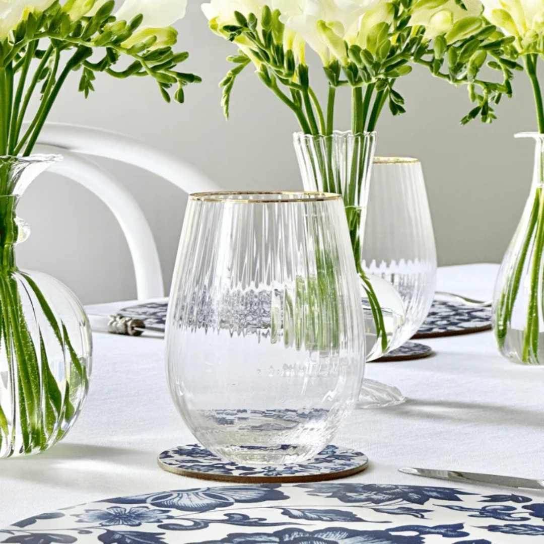 Clear Gin Tumblers - Zjoosh - Zjoosh Soiree Crystal Gin Tumblers Clear (Set of 2) - The Gift Company
