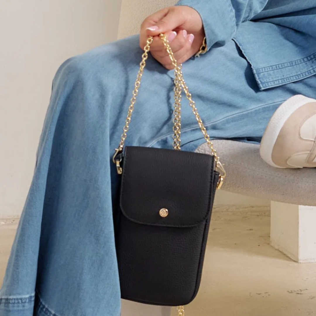 Clutch Bag - Zjoosh - Zjoosh Chrissie Pouch Black - The Gift Company
