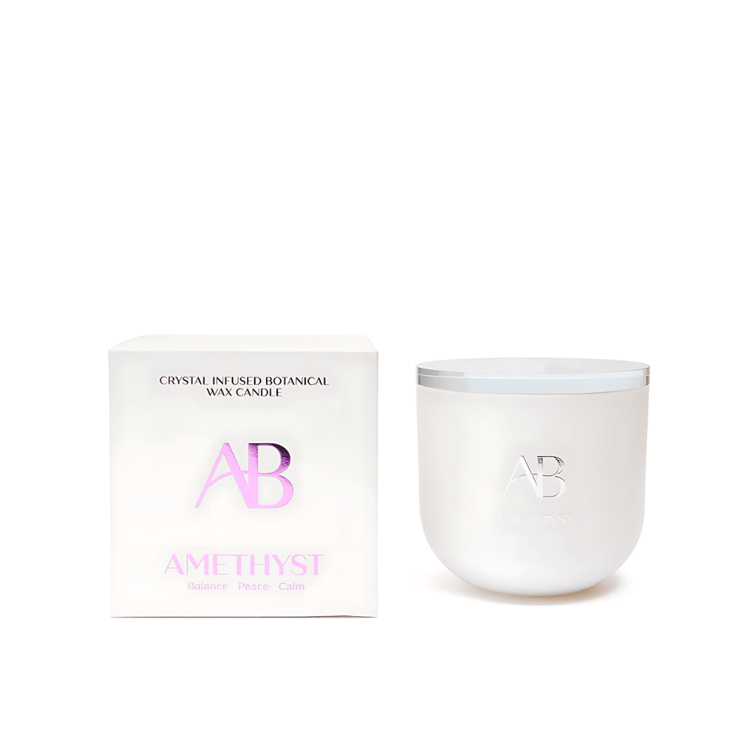 Crystal Candle - Aromabotanical - Aromabotanical Amethyst Crystal Candle 340g - The Gift Company