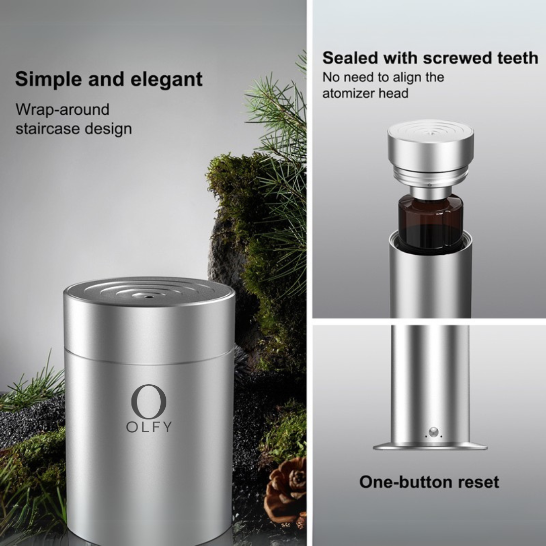 Desktop Diffuser - OLFY - OLFY Smart Desktop Diffuser S150 - Silver - The Gift Company