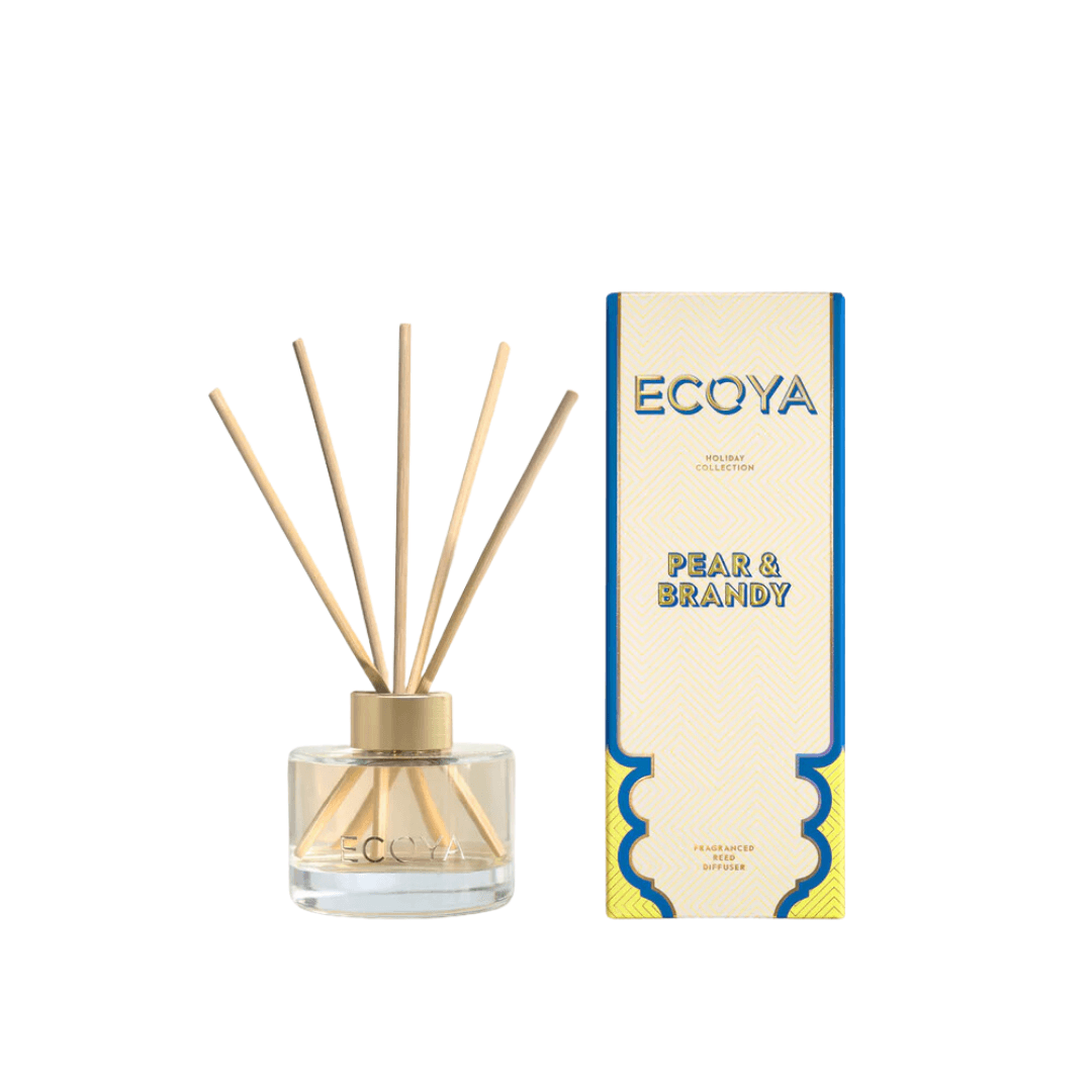 Diffuser - Ecoya - ECOYA Pear & Brandy Mini Diffuser Holiday Collection - The Gift Company