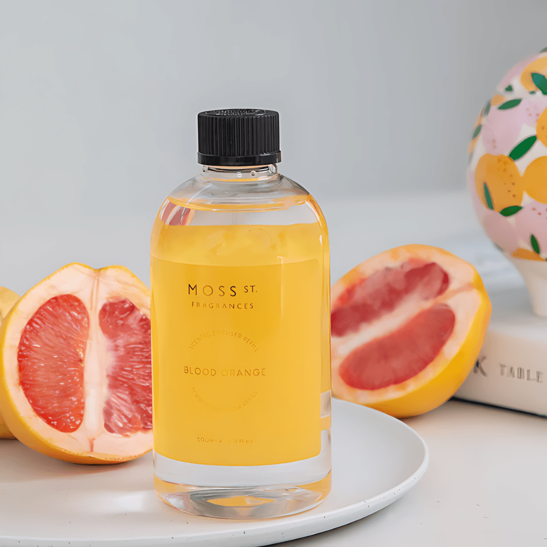 Diffuser - Moss St Ceramics - MOSS ST Fragrances Ceramics: Blood Orange Diffuser Refill 500ml - The Gift Company