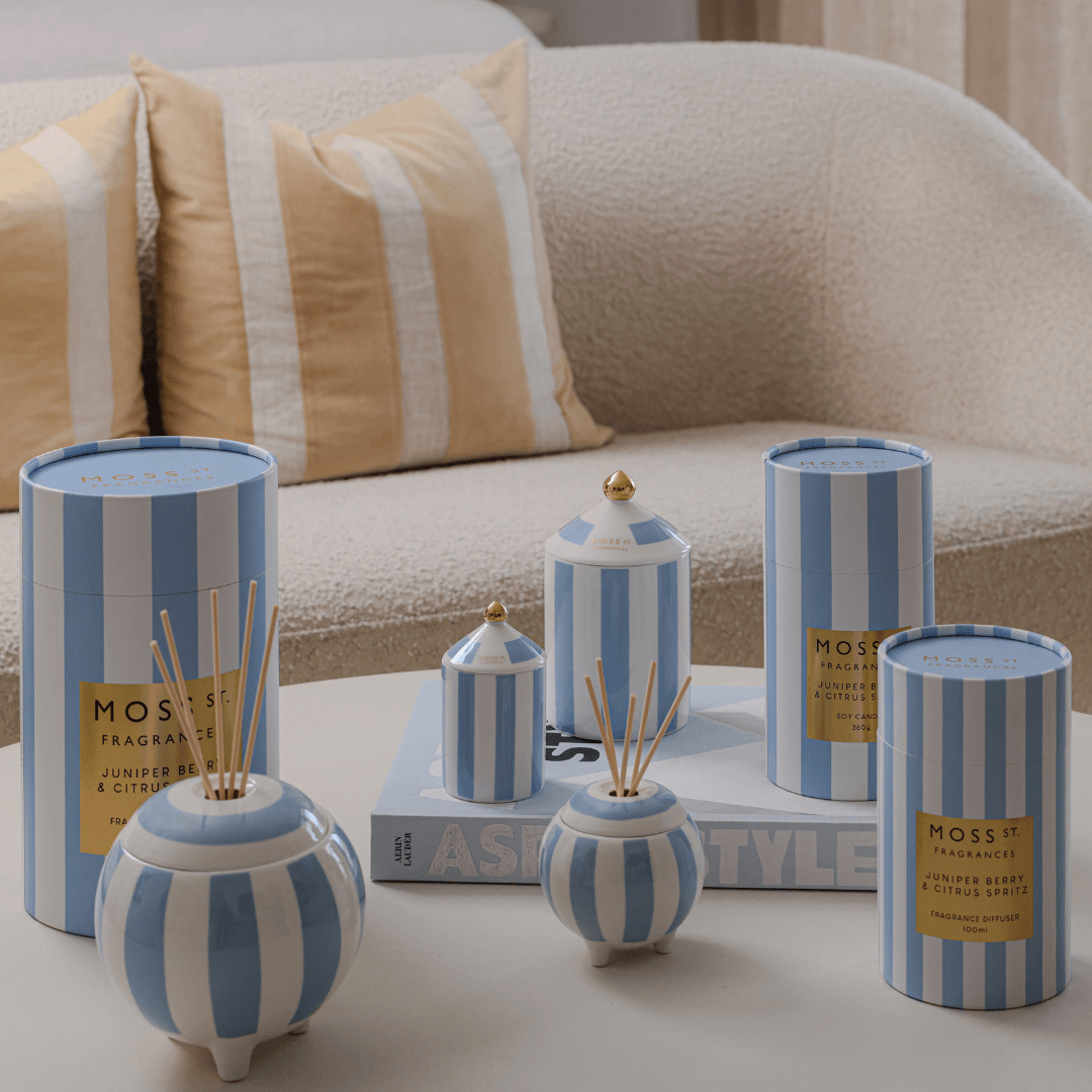 Diffuser - Moss St Ceramics - MOSS ST Juniper Berry & Citrus Spritz Ceramic Diffuser 100mL - The Gift Company
