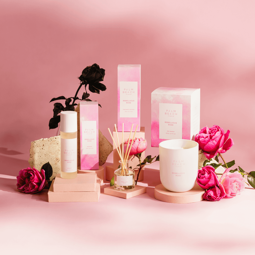 Diffuser - Palm Beach - Palm Beach - Rebellious Rose Reed Diffuser 50mL - The Gift Company
