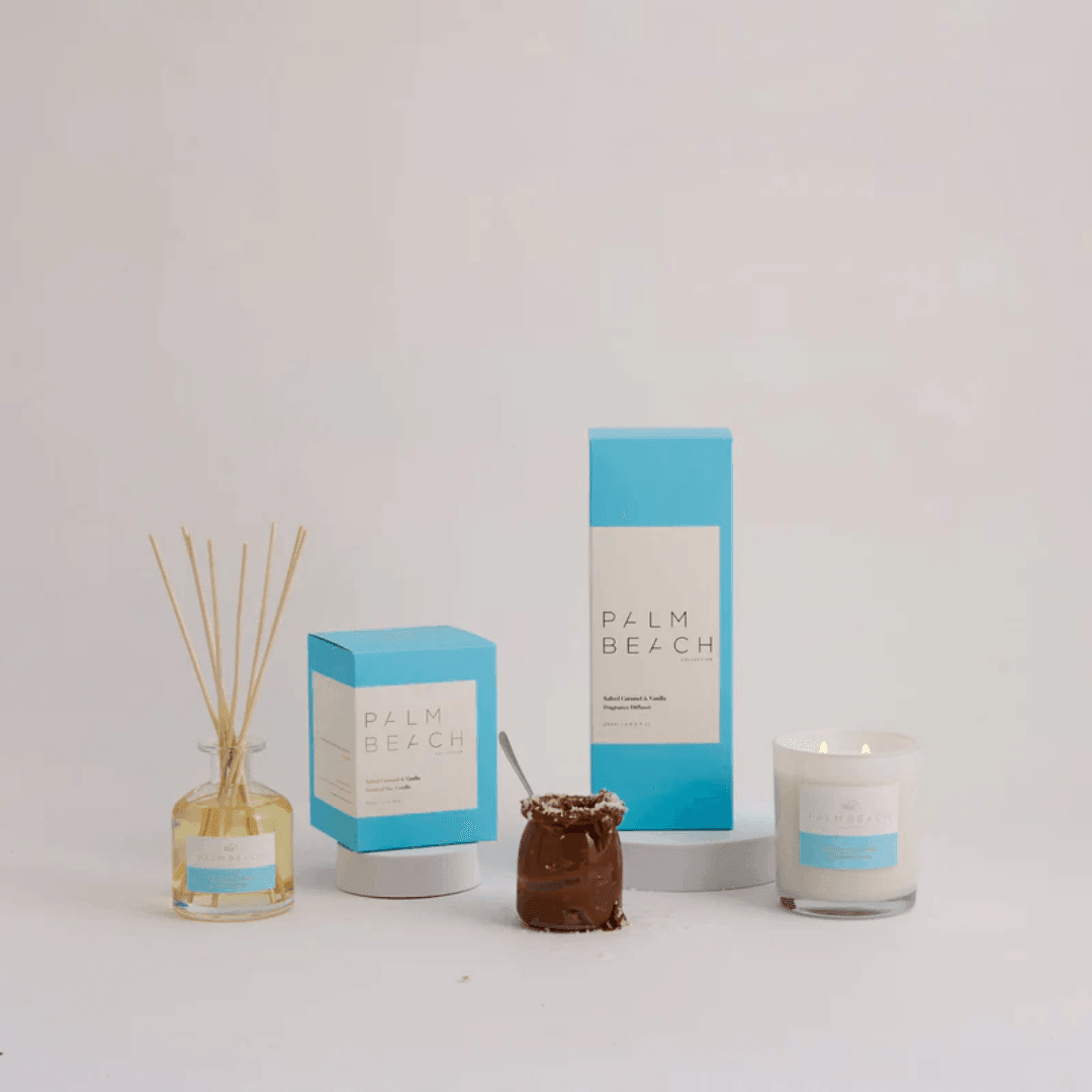 Diffuser - Palm Beach - Palm Beach - Salted Caramel & Vanilla Reed Diffuser 250mL - The Gift Company