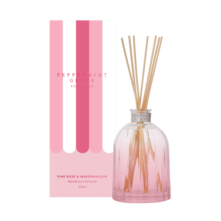 Diffuser - Peppermint Grove - Peppermint Grove Diffuser 350mL - Pink Rose & Marshmallow - The Gift Company