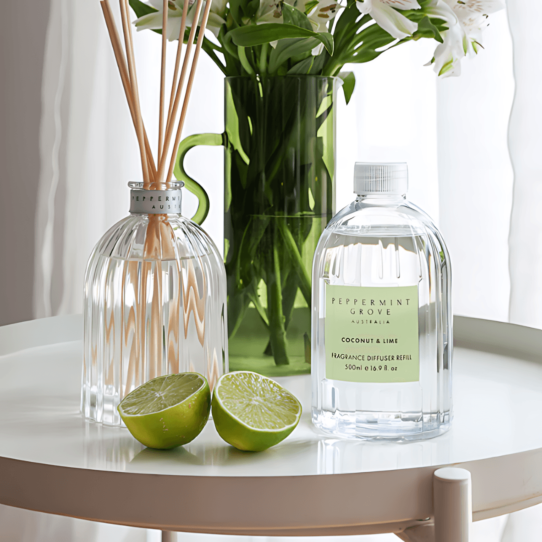 Diffuser - Peppermint Grove - Peppermint Grove Diffuser Refill 500mL - Coconut & Lime - The Gift Company