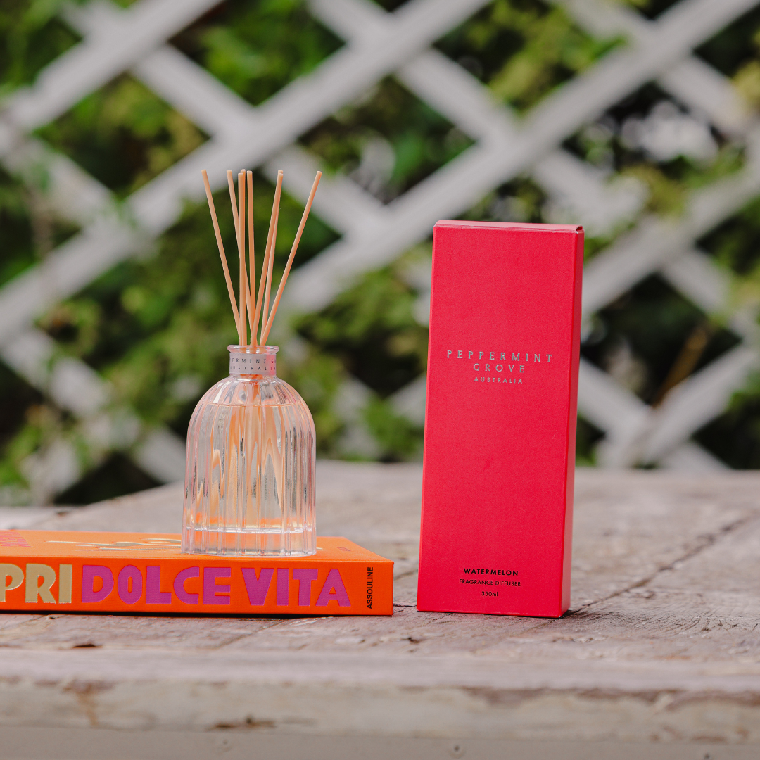 Diffuser - Peppermint Grove - Peppermint Grove Watermelon Fragrance Diffuser 350mL - The Gift Company