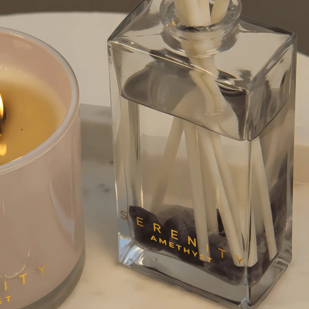 Diffuser - Serenity - Serenity De-Stress Amethyst Crystal Diffuser 130mL - The Gift Company