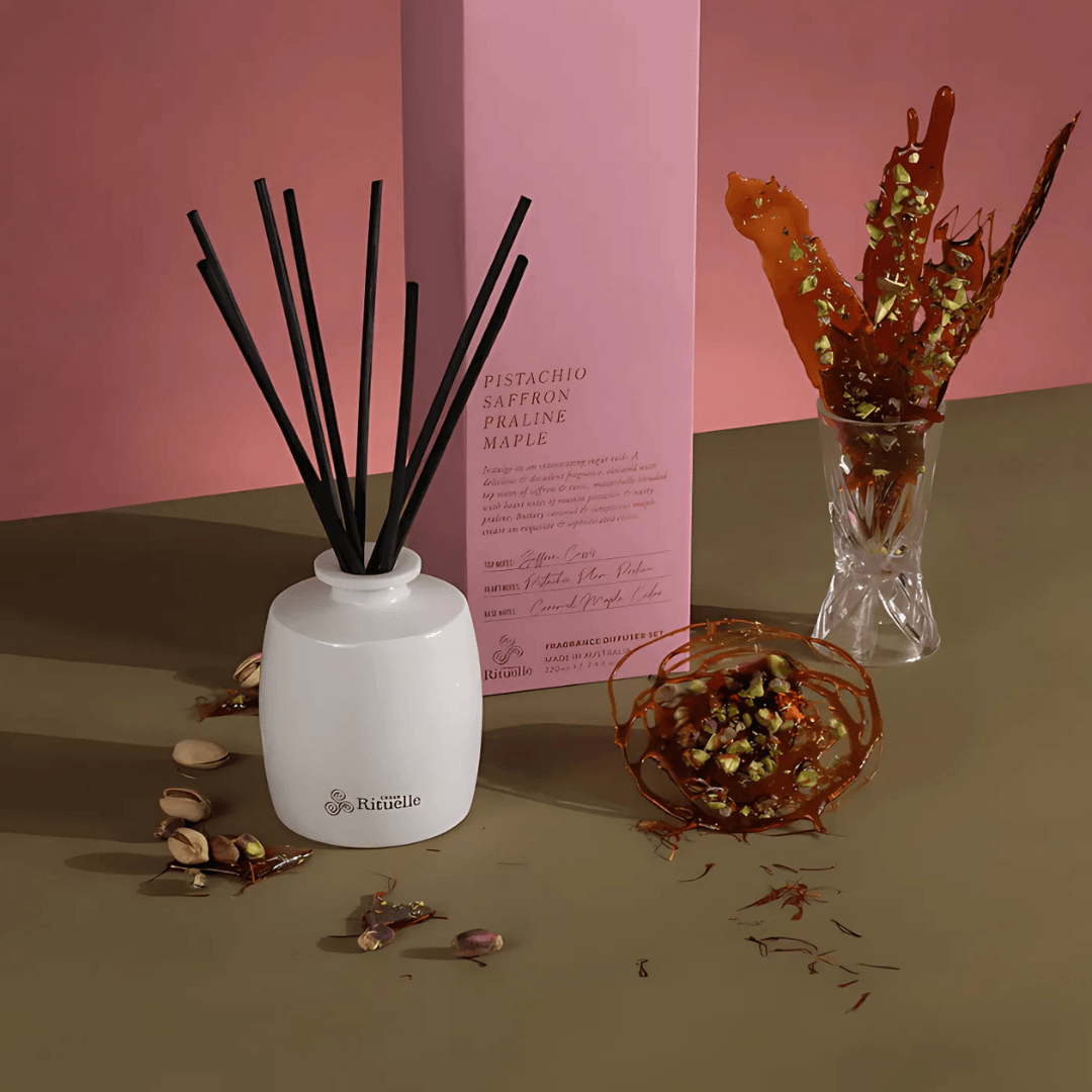 Diffuser - Urban Rituelle - Urban Rituelle Pistachio, Saffron, Praline, Maple Fragrance Diffuser 220ml - The Gift Company