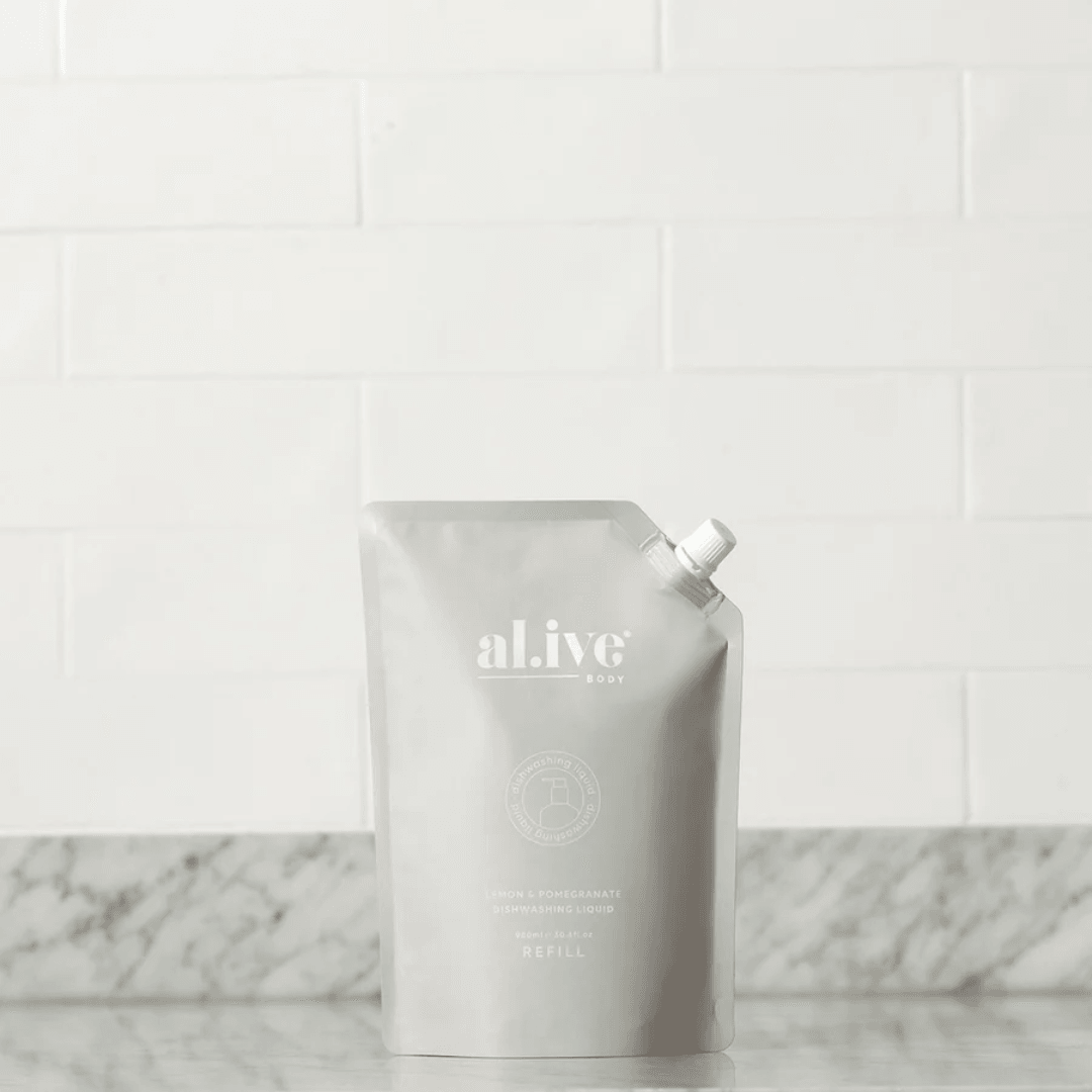 Dish Liquid - Al.ive - al.ive Dish Wash Refill - Lemon & Pomegranate 900mL - The Gift Company