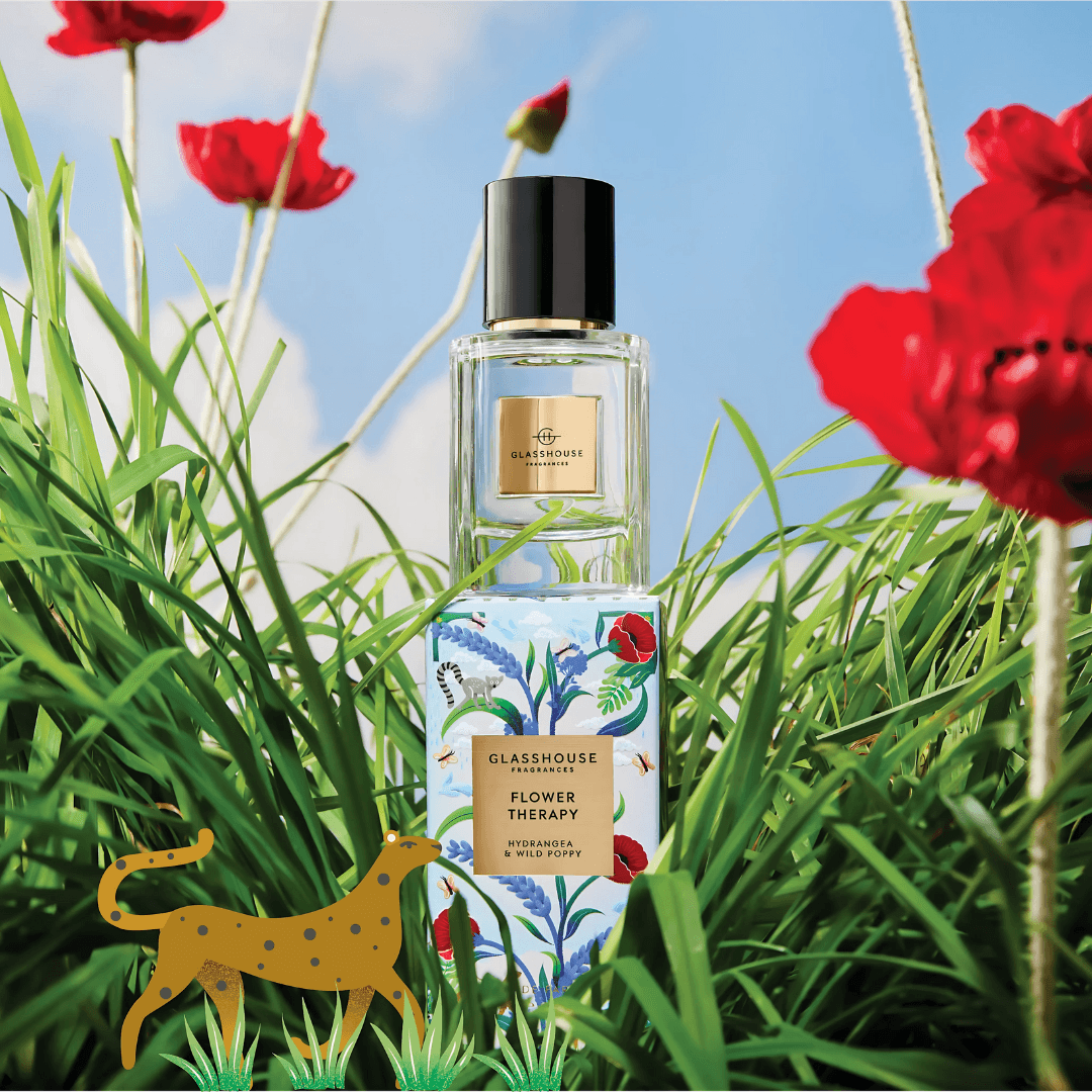Eau de Parfum - Glasshouse - Glasshouse Fragrances Flower Therapy Hydrangea & Wild Poppy Eau de Parfum 30mL - The Gift Company