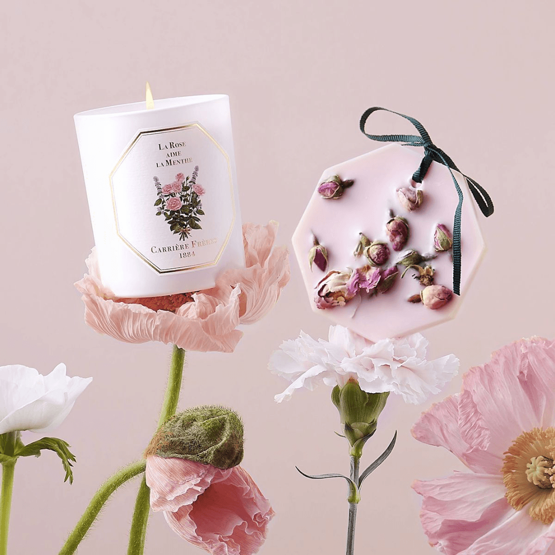 Fragrance Palet - Carriere Freres - Carrière Frères La Rose Aime La Menthe Botanical Palets 2 x 55g - The Gift Company