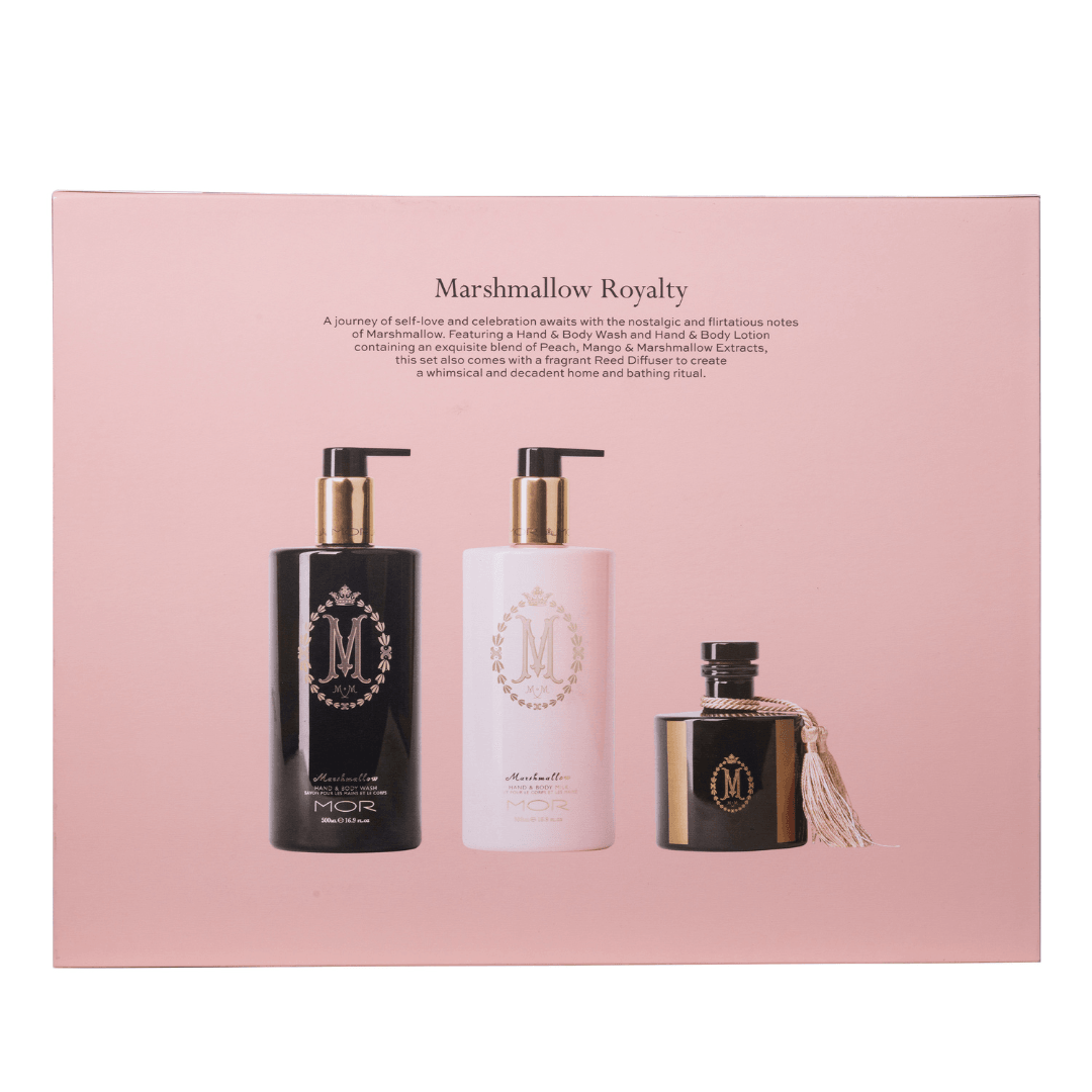 Gift Set - Mor Boutique - MOR Marshmallow Royalty Gift Set (Hand & Body Wash & Milk, Reed Diffuser) - The Gift Company
