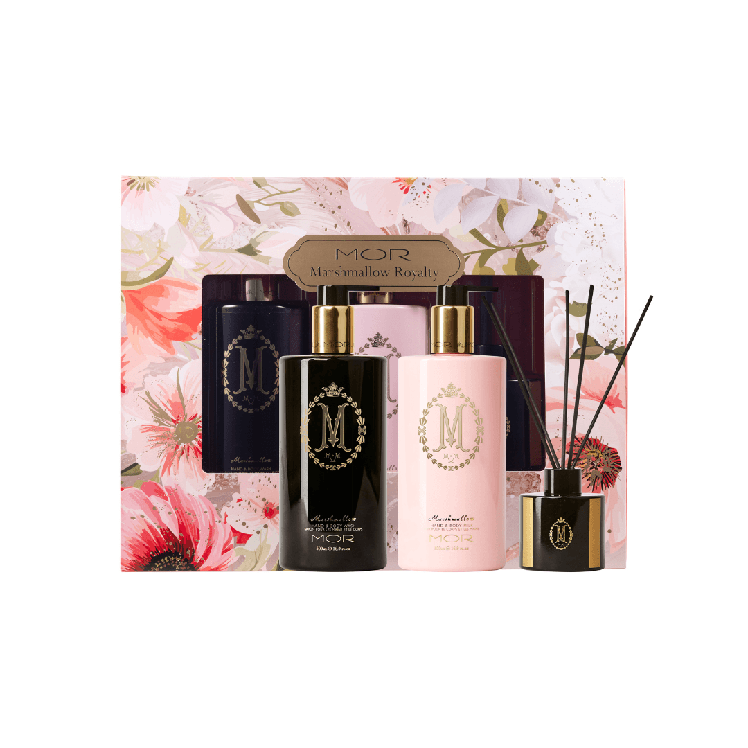 Gift Set - Mor Boutique - MOR Marshmallow Royalty Gift Set (Hand & Body Wash & Milk, Reed Diffuser) - The Gift Company