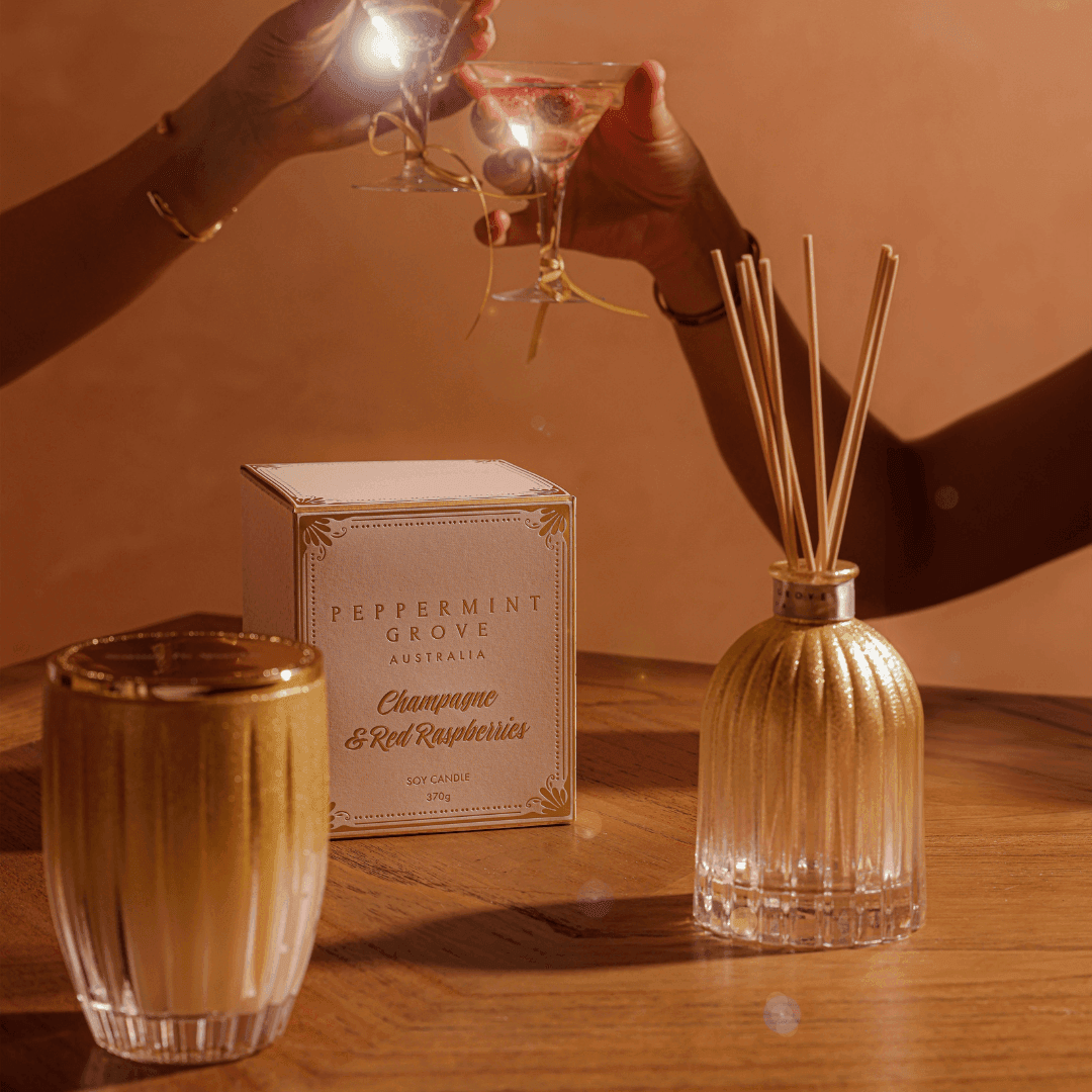 Gift Set - Peppermint Grove - Peppermint Grove Champagne & Red Raspberries Gift Set (worth $175) - The Gift Company
