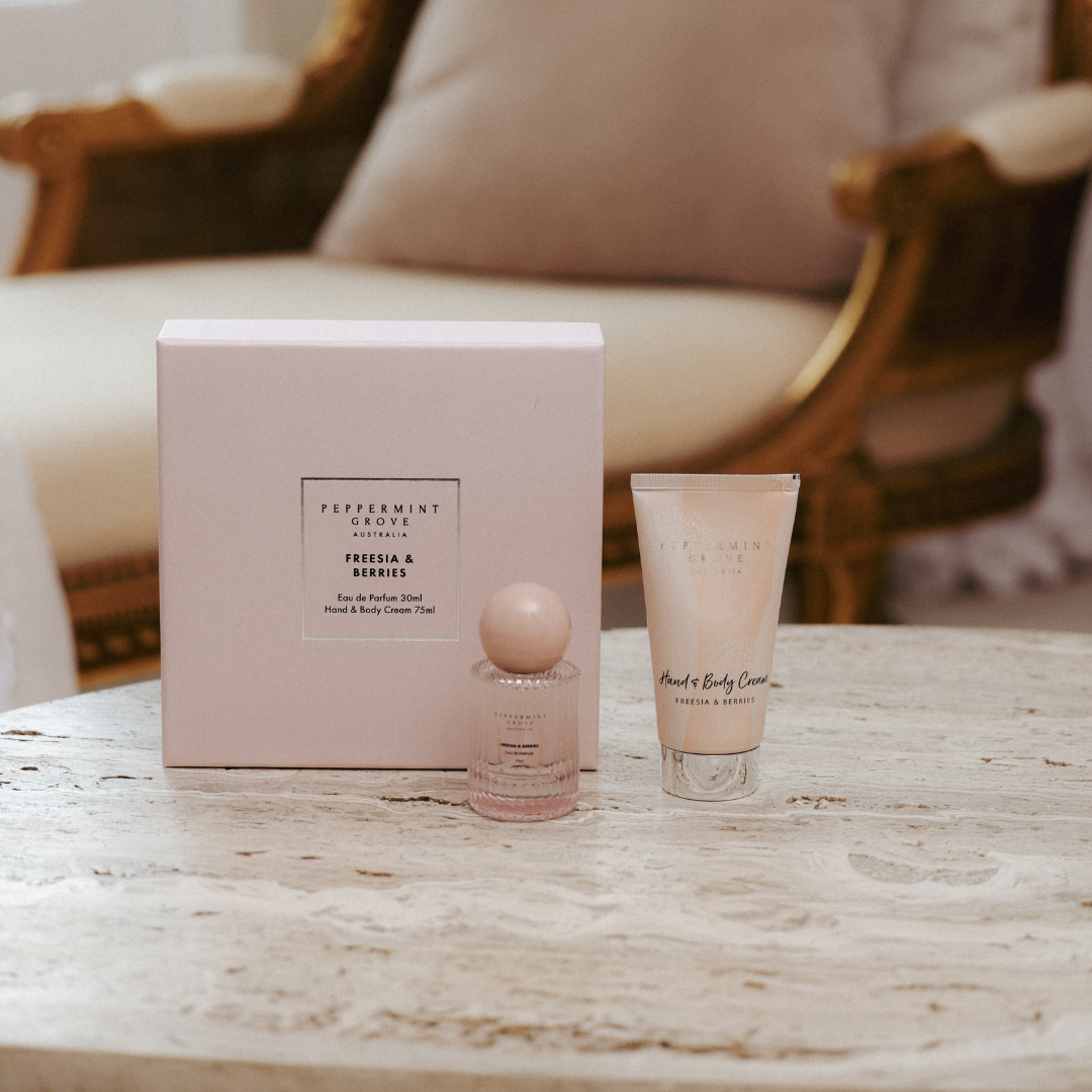 Gift Set - Peppermint Grove - Peppermint Grove Freesia & Berries Eau de Parfum & Hand & Body Cream Gift Set - The Gift Company