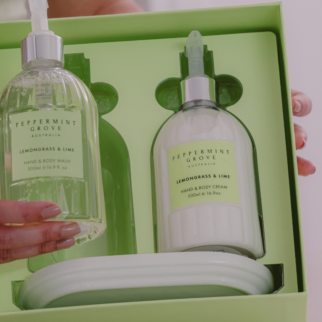 Gift Set - Peppermint Grove - Peppermint Grove Lemongrass & Lime Hand Care Gift Set - The Gift Company