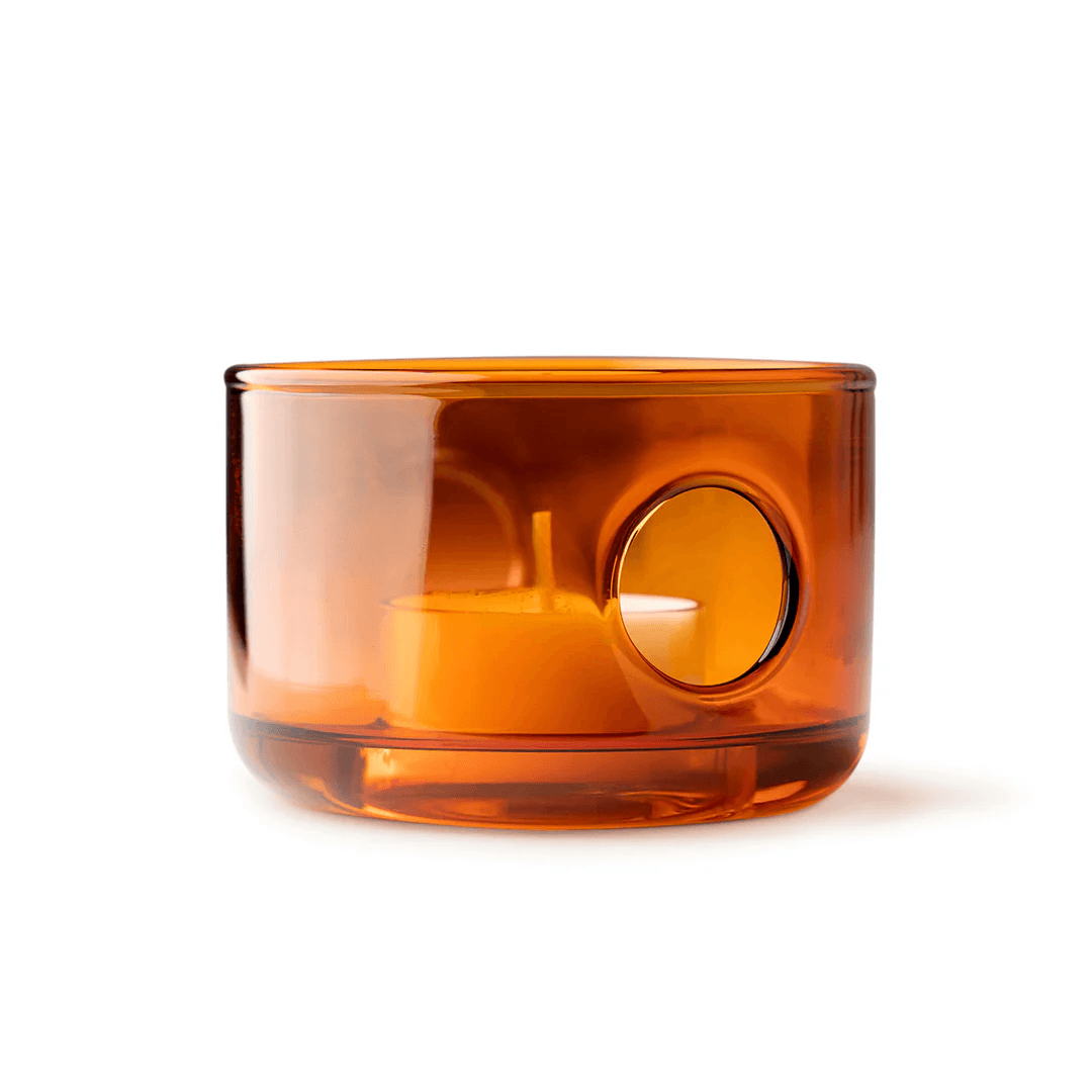 Glass Oil Burner - Studio Milligram - Studio Milligram Glass Oil Burner Amber - The Gift Company