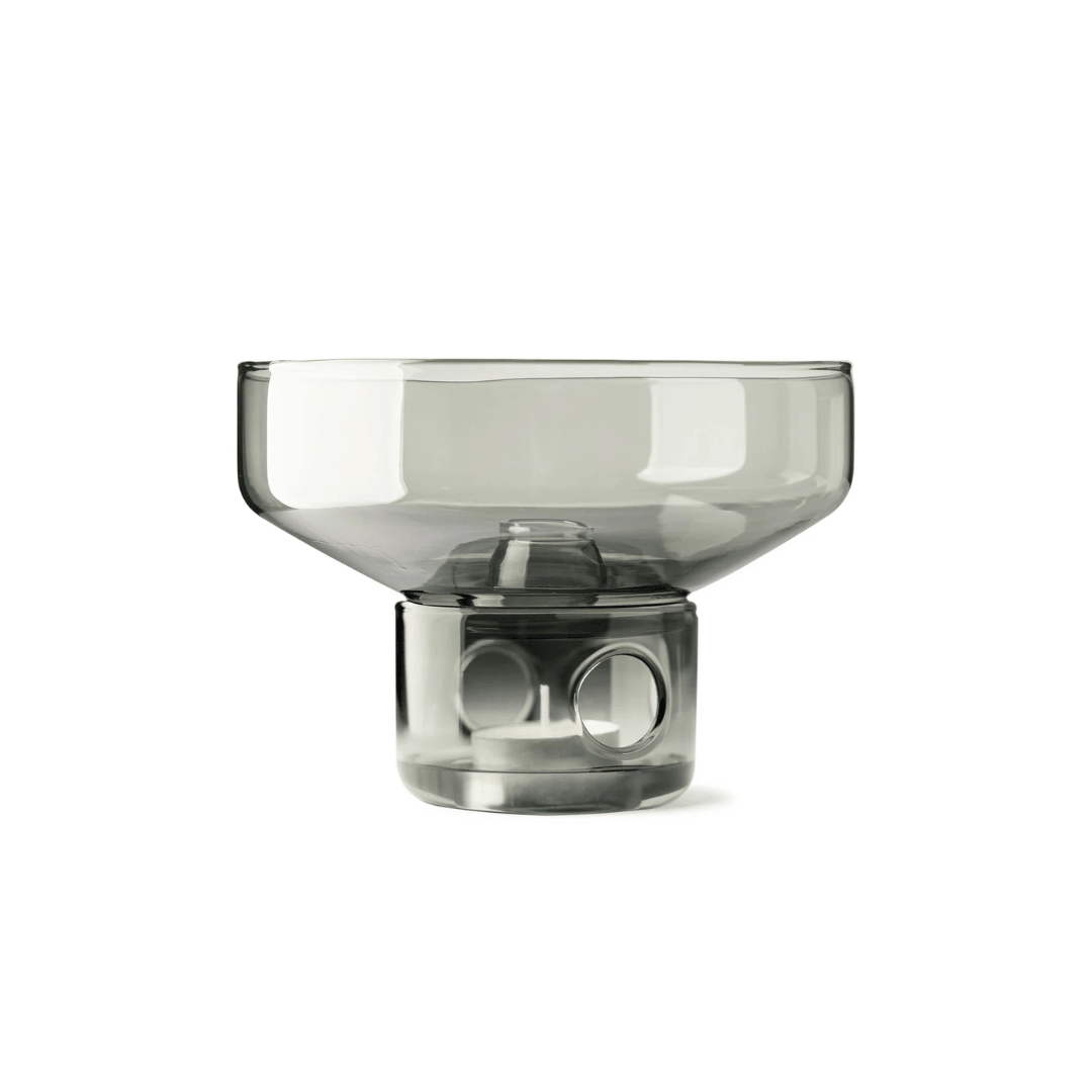 Glass Oil Burner - Studio Milligram - Studio Milligram Glass Oil Burner Smoke - The Gift Company