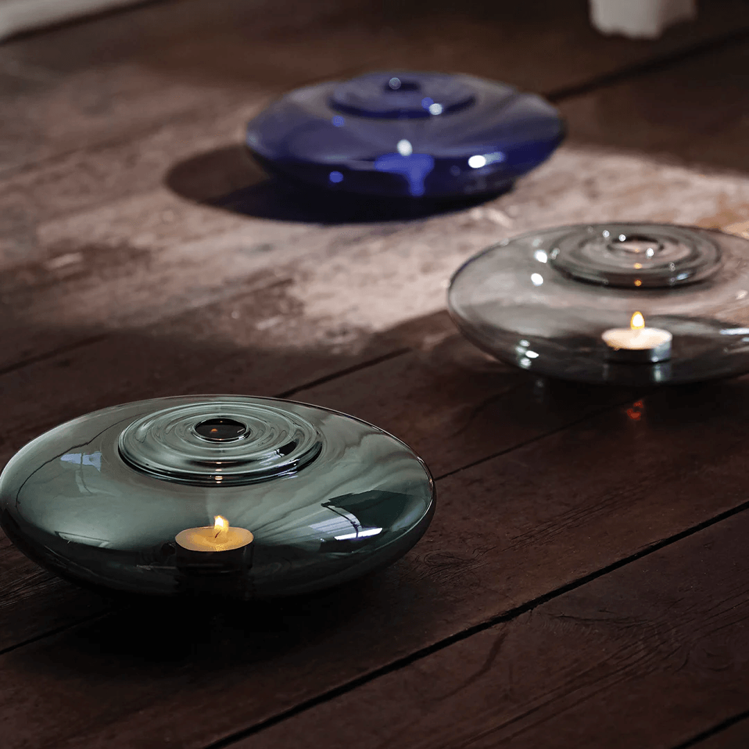 Glass Oil Burner - Studio Milligram - Studio Milligram Radiant Oil Burner Teal - The Gift Company