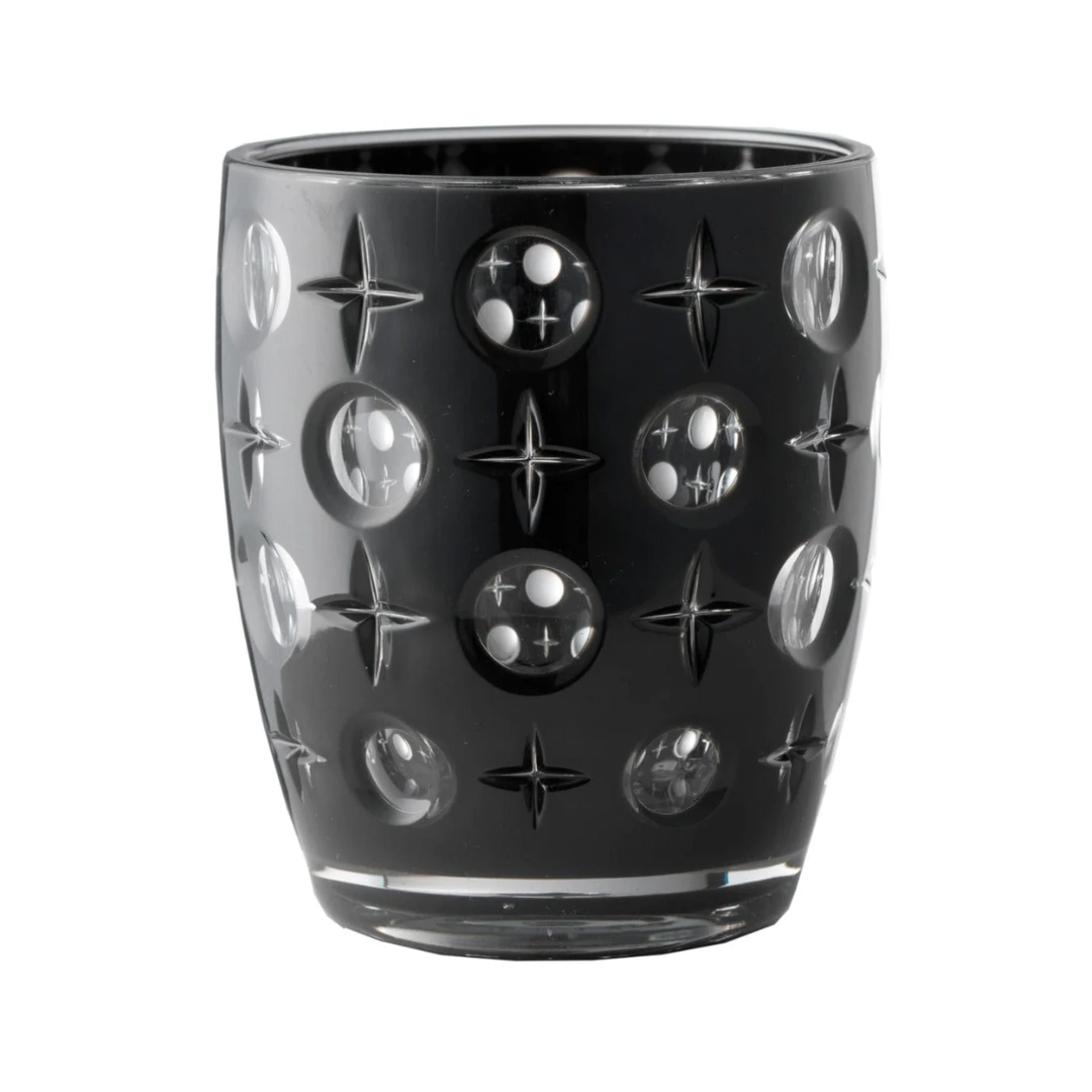 Glass Tumbler - Mario Luca Giusti - Mario Luca Giusti Super Star Tumbler Black - The Gift Company