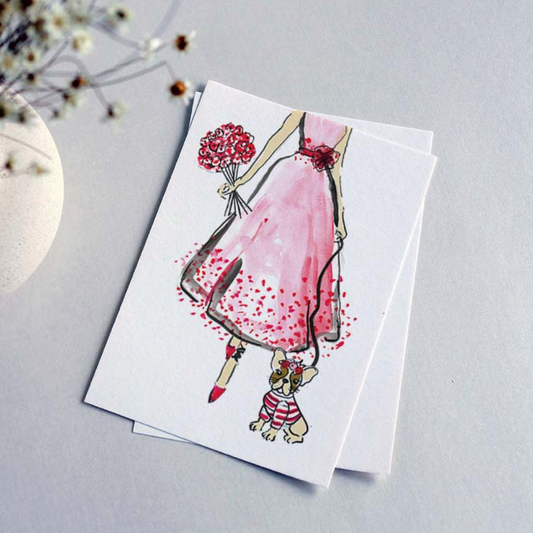 Greeting Card - Susan Keiran - Susan Keiran Greeting Card Madeline Pink - The Gift Company