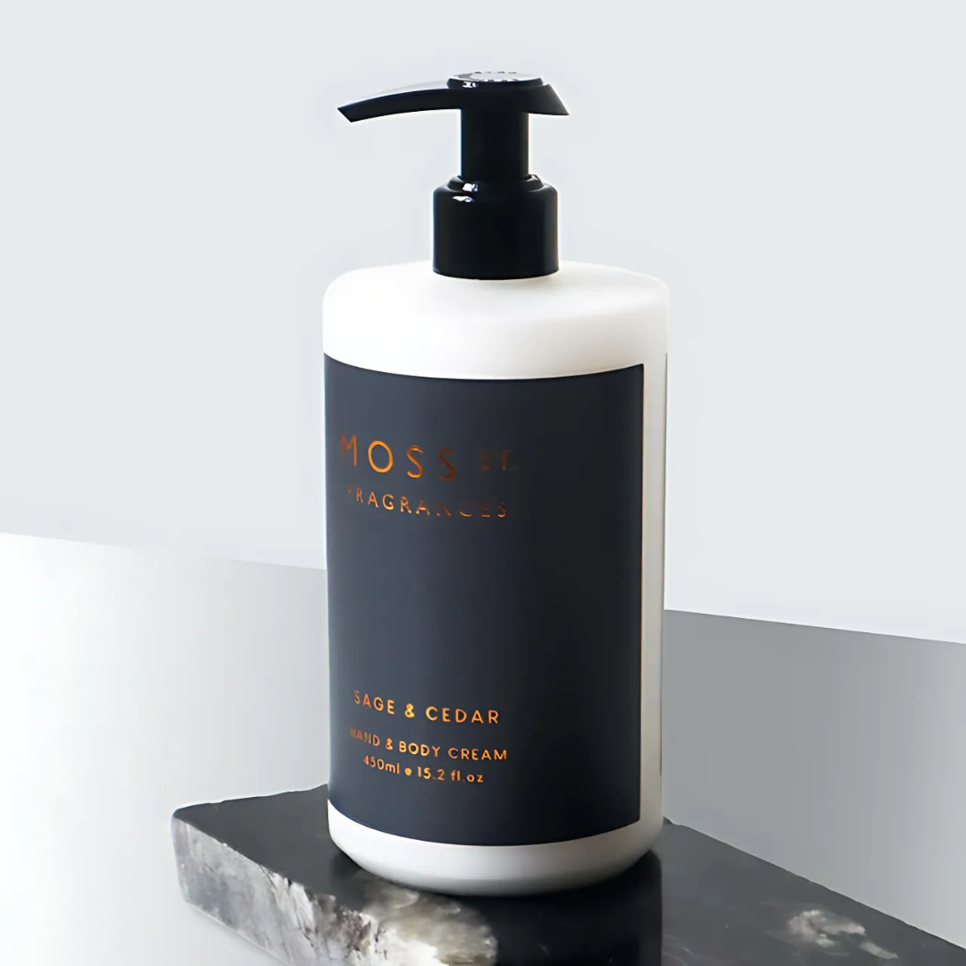 Hand & Body Cream - Moss St - MOSS ST Sage & Cedar Hand & Body Cream 450mL - The Gift Company