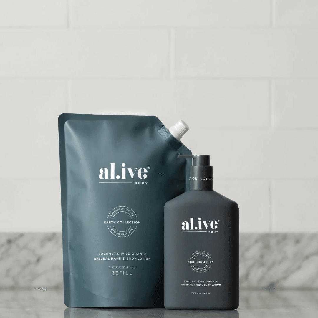 Hand & Body Lotion - Al.ive - al.ive body Hand & Body Lotion Refill - Coconut & Wild Orange 1L - The Gift Company