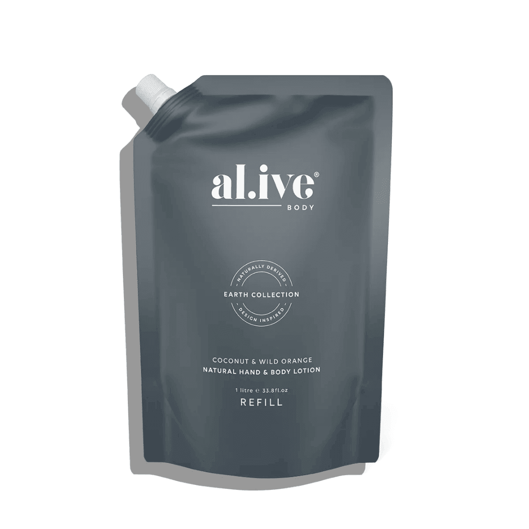 Hand & Body Lotion - Al.ive - al.ive body Hand & Body Lotion Refill - Coconut & Wild Orange 1L - The Gift Company