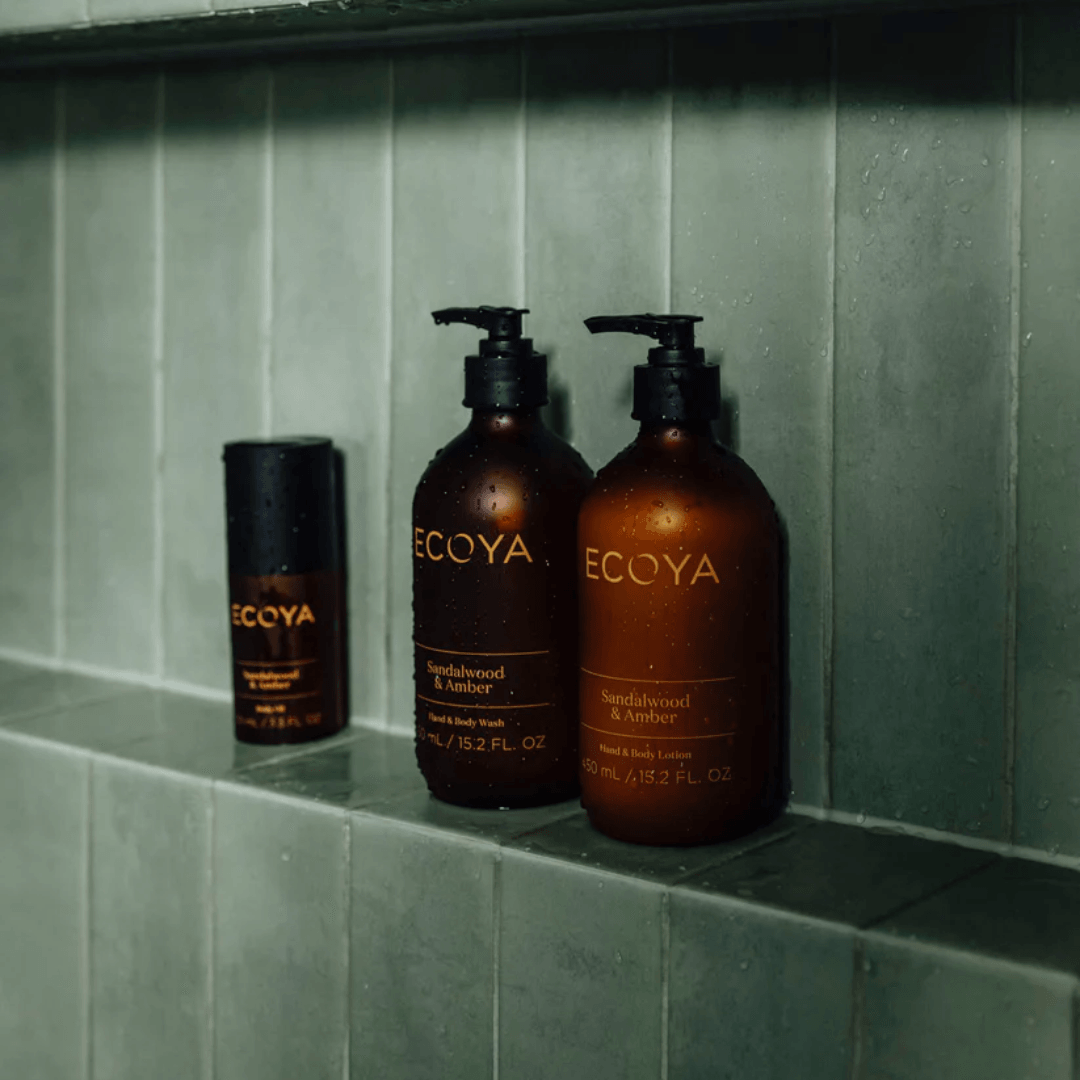 Hand & Body Lotion - Ecoya - ECOYA Sandalwood & Amber Hand & Body Lotion 450mL - The Gift Company