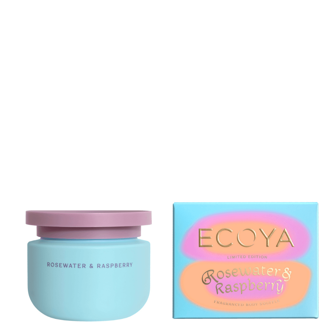 Hand & Body Lotion - Ecoya - ECOYA Sorbet Summe Rosewater & Raspberry Body Soufflé 200g - The Gift Company