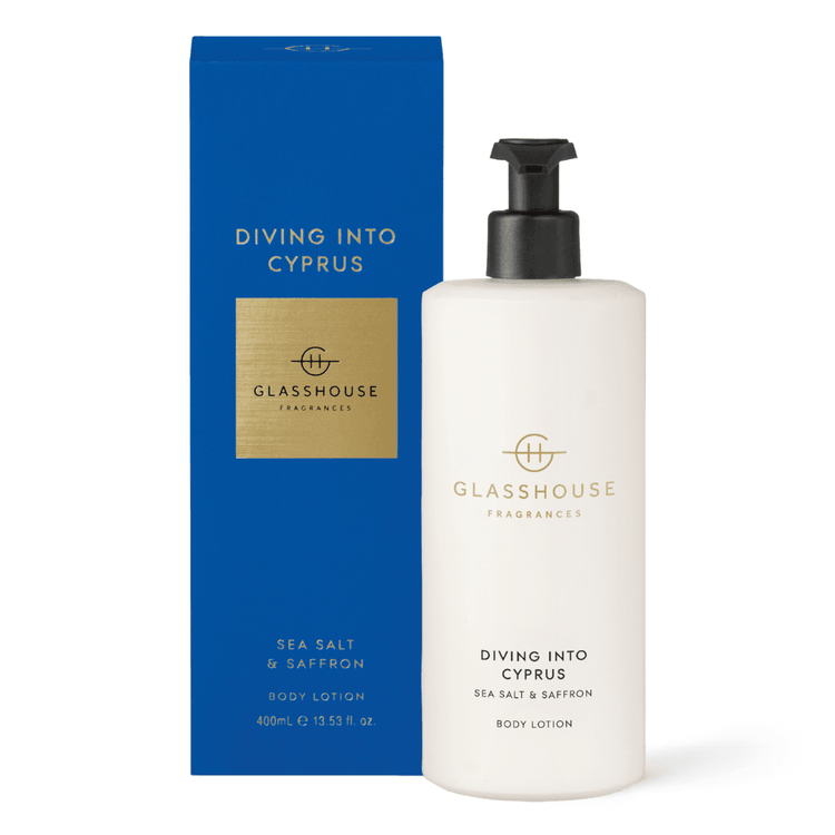 Hand & Body Lotion - Glasshouse - Glasshouse Fragrances Body Lotion - Diving into Cyprus - The Gift Company