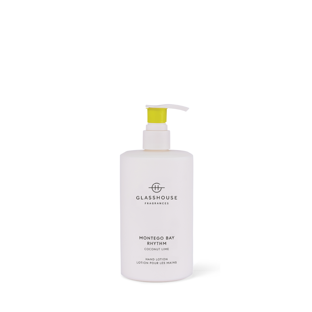 Hand & Body Lotion - Glasshouse - Glasshouse Fragrances Montego Bay Rhythm Coconut & Lime Hand Lotion 450mL - The Gift Company