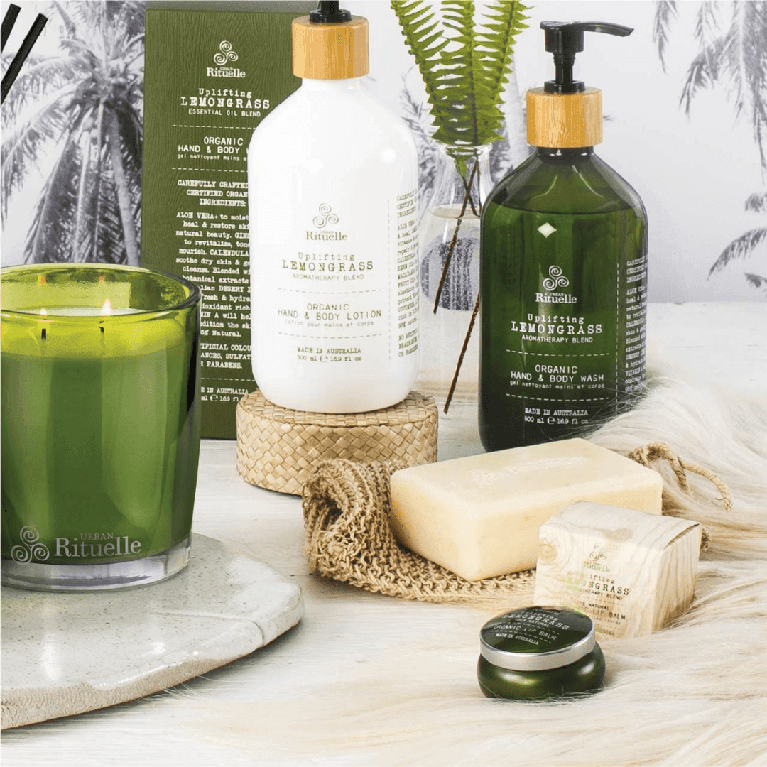 Hand & Body Lotion - Urban Rituelle - Urban Rituelle Organic Hand & Body Lotion - Lemongrass, Lemon Myrtle, Grapefruit & Eucalyptus 500mL - The Gift Company