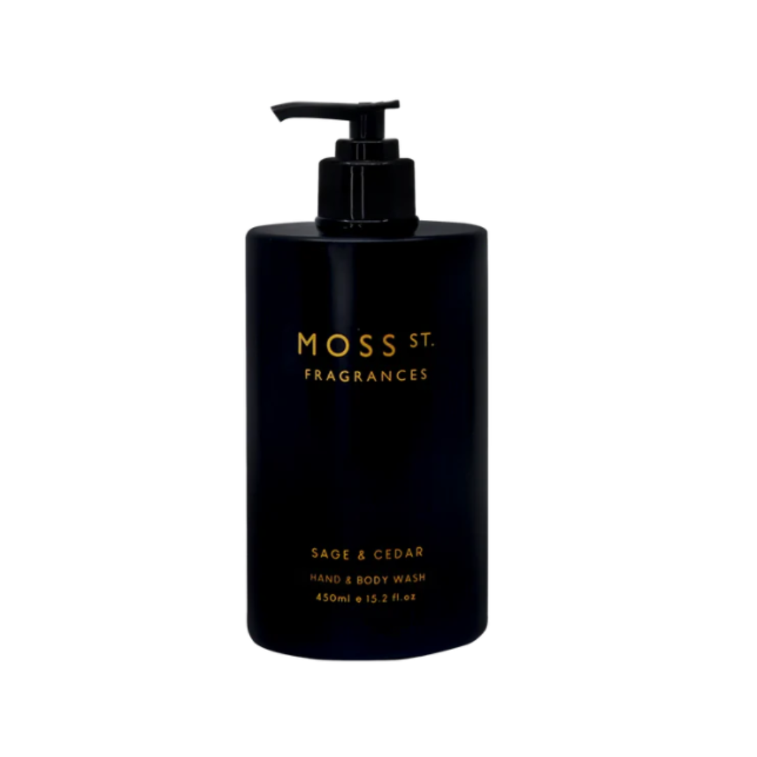 Hand & Body Wash - Moss St - Moss St. Fragrances Sage & Cedar Hand & Body Wash 450ml - The Gift Company