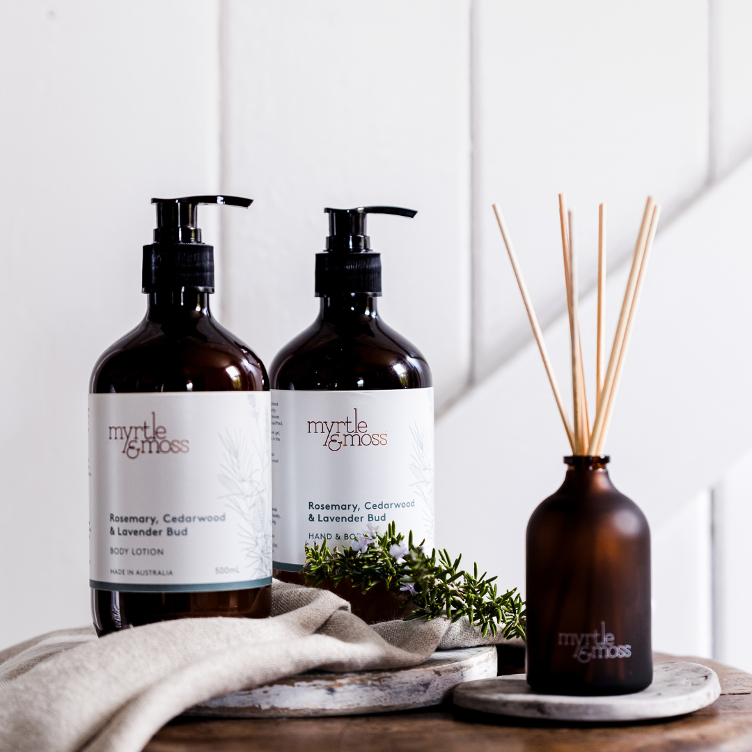 Hand & Body Wash - Myrtle & Moss - Myrtle & Moss Hand & Body Wash Rosemary, Cedarwood & Lavender Bud 250mL - The Gift Company