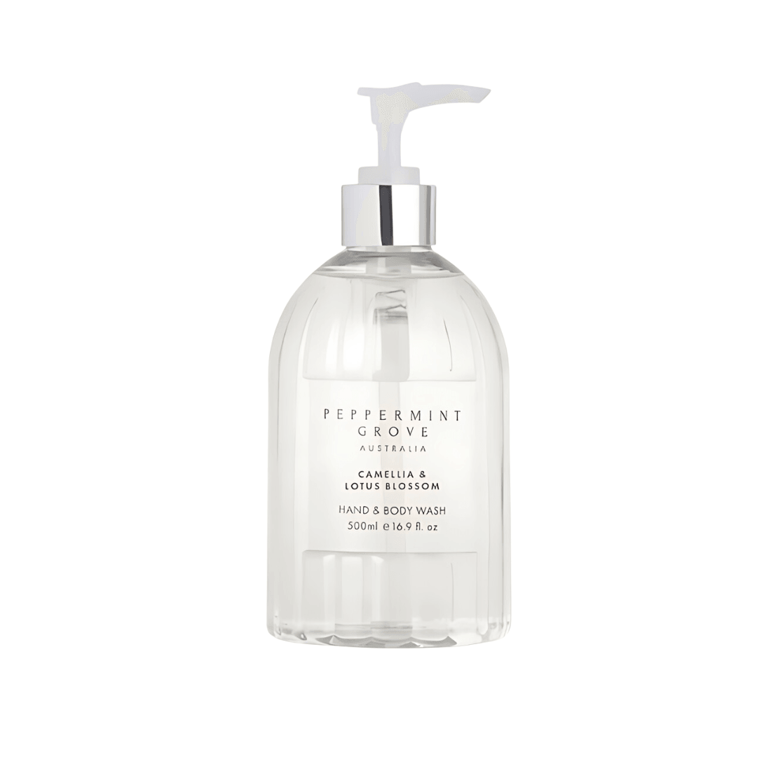 Hand & Body Wash - Peppermint Grove - Peppermint Grove Camellia & Lotus Blossom Hand & Body Wash 500ml - The Gift Company