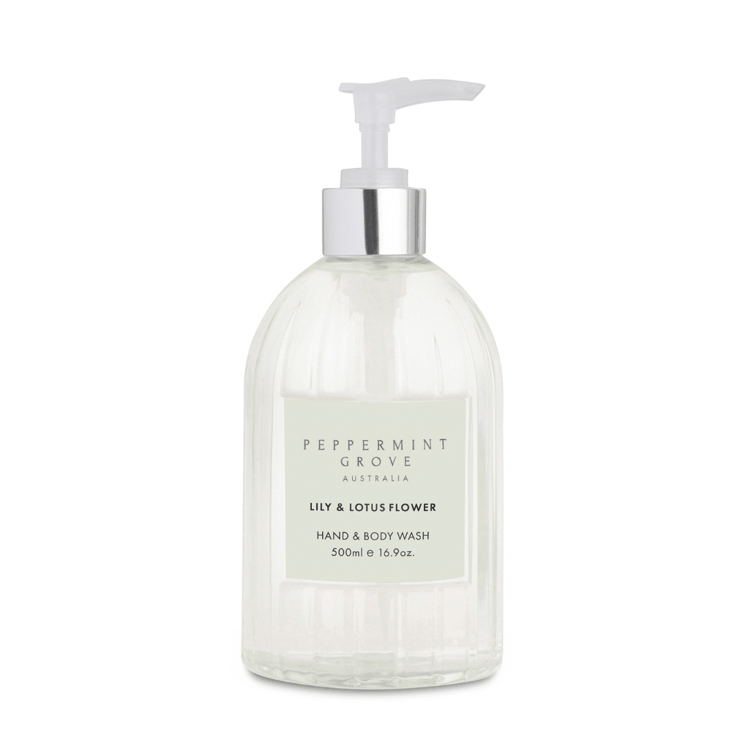 Hand & Body Wash - Peppermint Grove - Peppermint Grove Lily & Lotus Flower Hand & Body Wash 500ml - The Gift Company