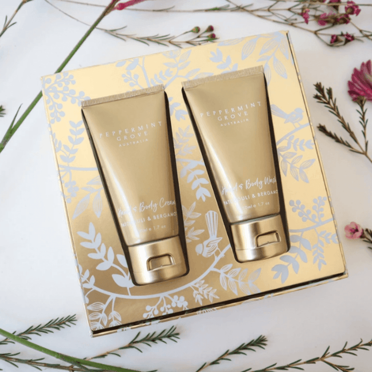 Hand & Body Wash - Peppermint Grove - Peppermint Grove Patchouli & Bergamot Hand & Body Care Duo - The Gift Company
