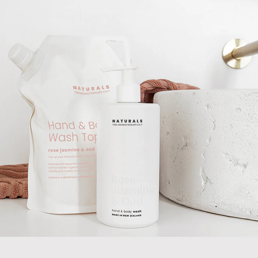 Hand & Body Wash - The Aromatherapy Co. - The Aromatherapy Co. Naturals Hand & Body Wash Rose & Jasmine Oud 400mL - The Gift Company