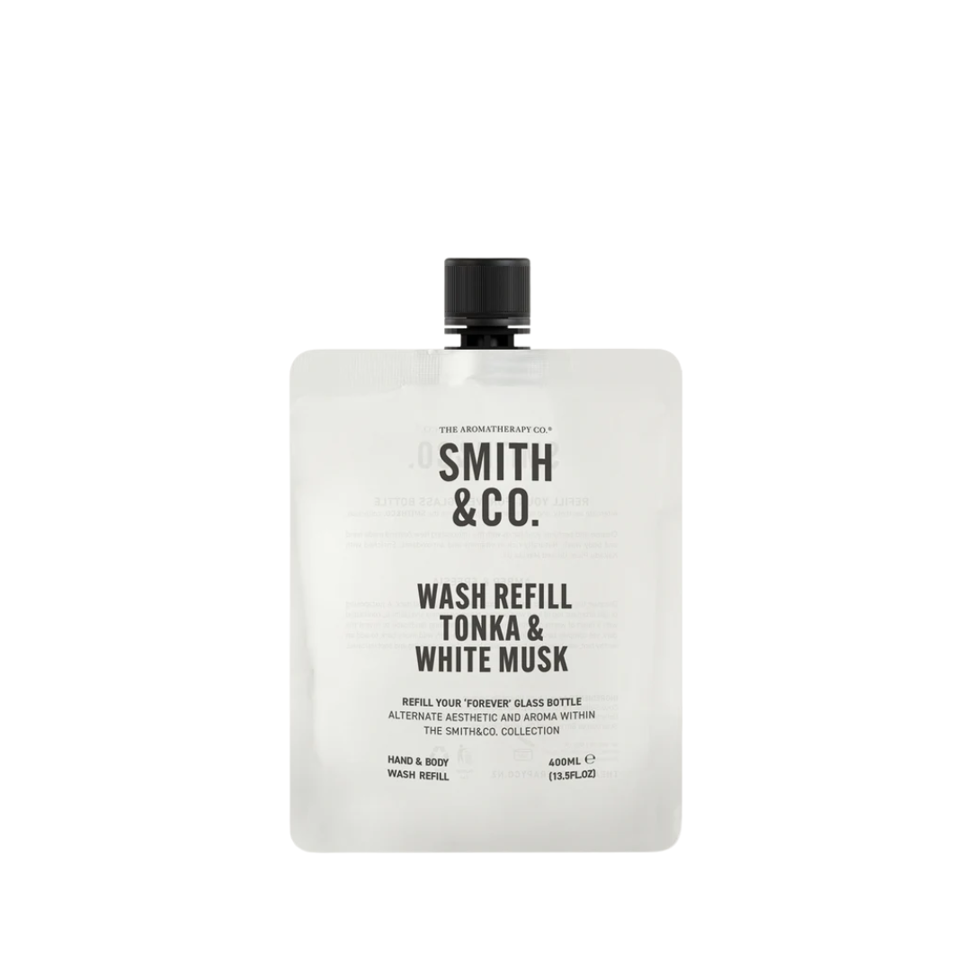 Hand & Body Wash - The Aromatherapy Co. - The Aromatherapy Co. Smith & Co. Tonka & White Musk Hand & Body Wash Refill 400mL - The Gift Company